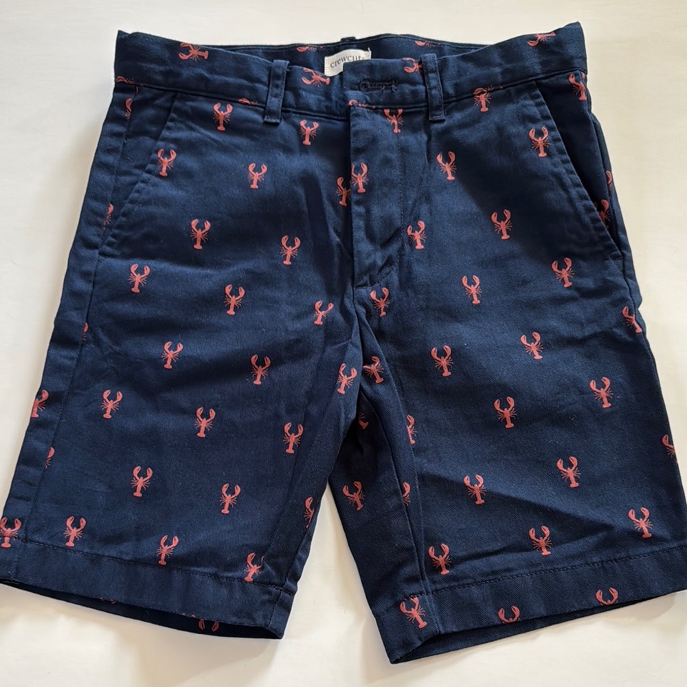 EUC Crewcuts Navy Lobster Print Shorts
